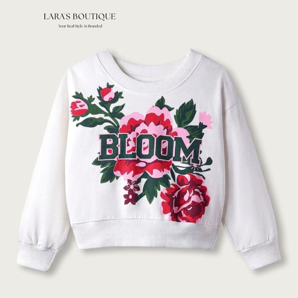 Bloom Girls’ Sweatshirt & Wide-Leg Jeans Set