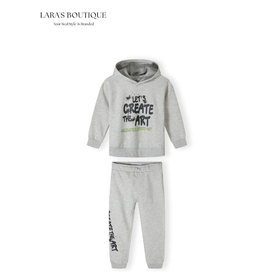 Boys Grey Hoodie & Jogger Set