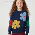 Girls Floral Knit Sweater