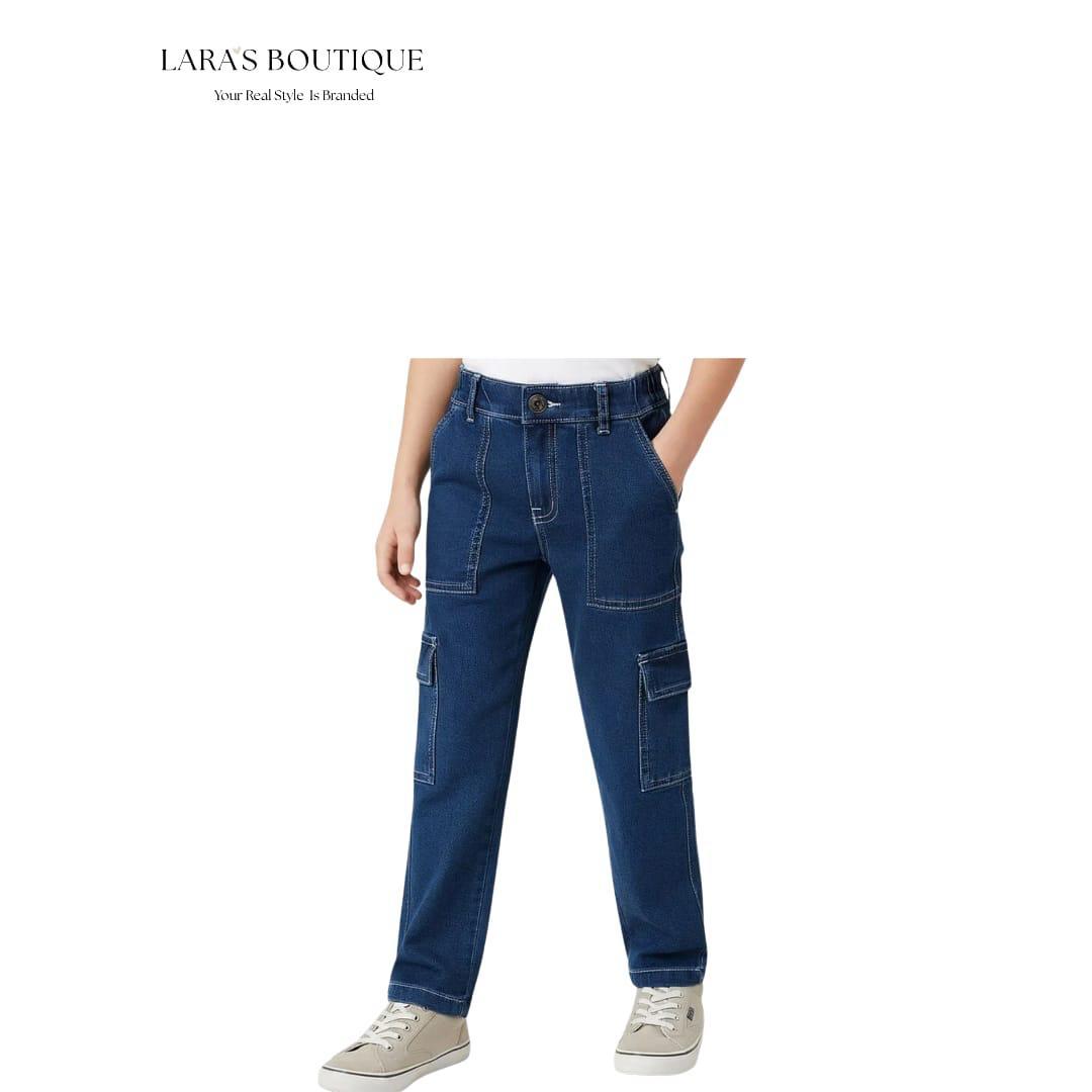 Boys Denim Cargo Jeans