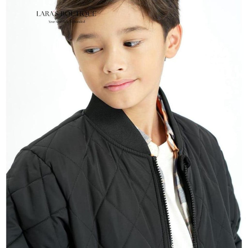 Boys’ Quilted Bomber Jacket