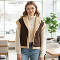 Teddy Trim Sleeveless Vest