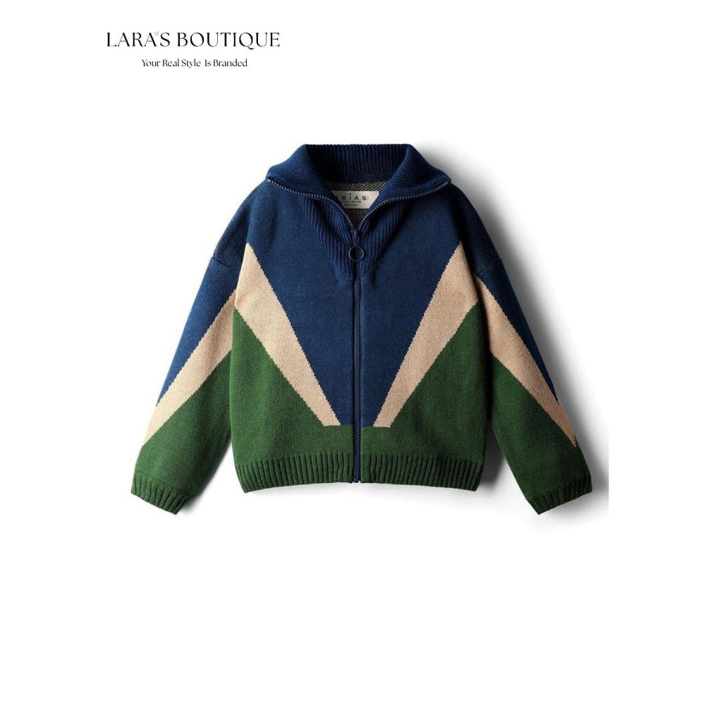 Color Block Knit Jacket
