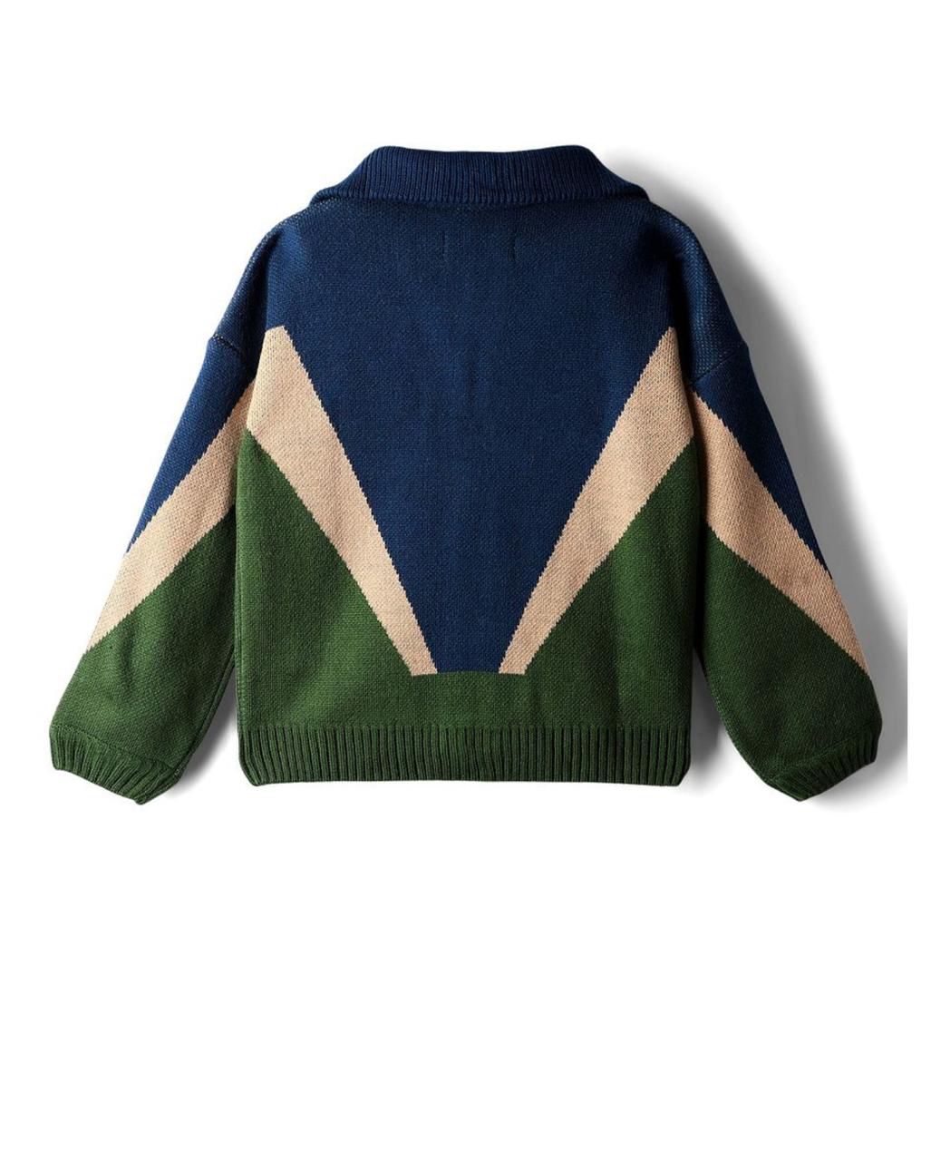 Color Block Knit Jacket