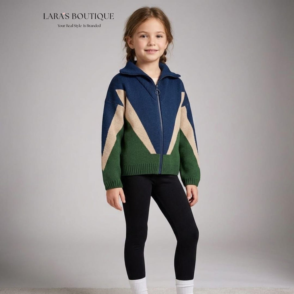 Color Block Knit Jacket