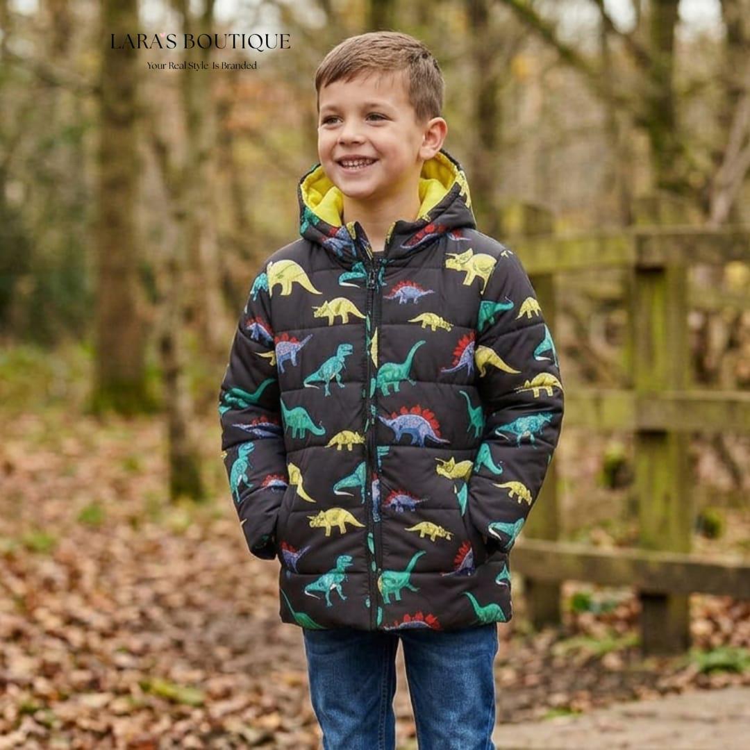 Boys’ Dinosaur Puffer Jacket