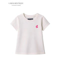 Girls Butterfly Glitter White T-Shirt
