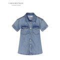 Girls Denim Shirt Dress