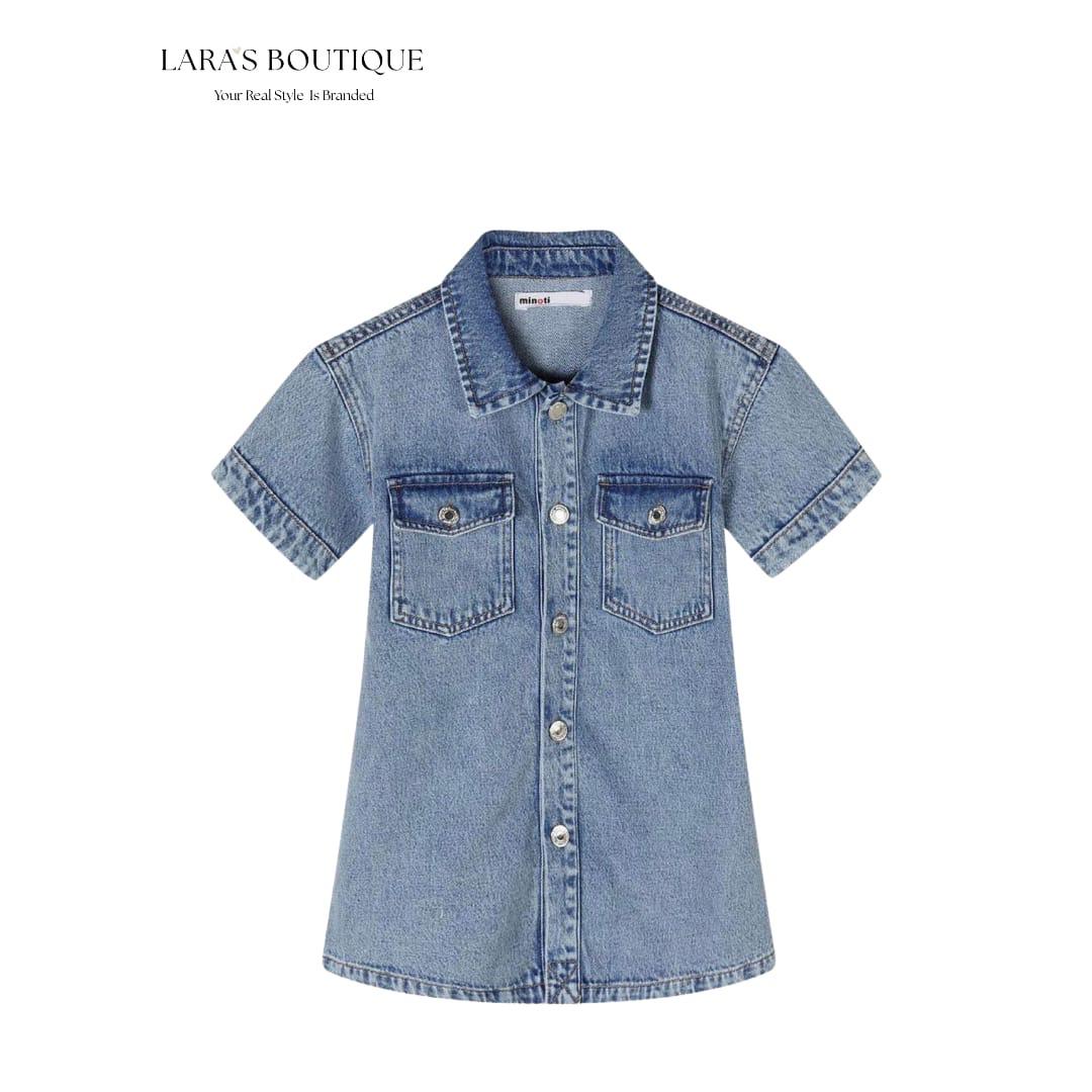 Girls Denim Shirt Dress
