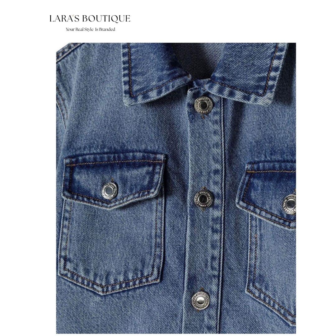 Girls Denim Shirt Dress