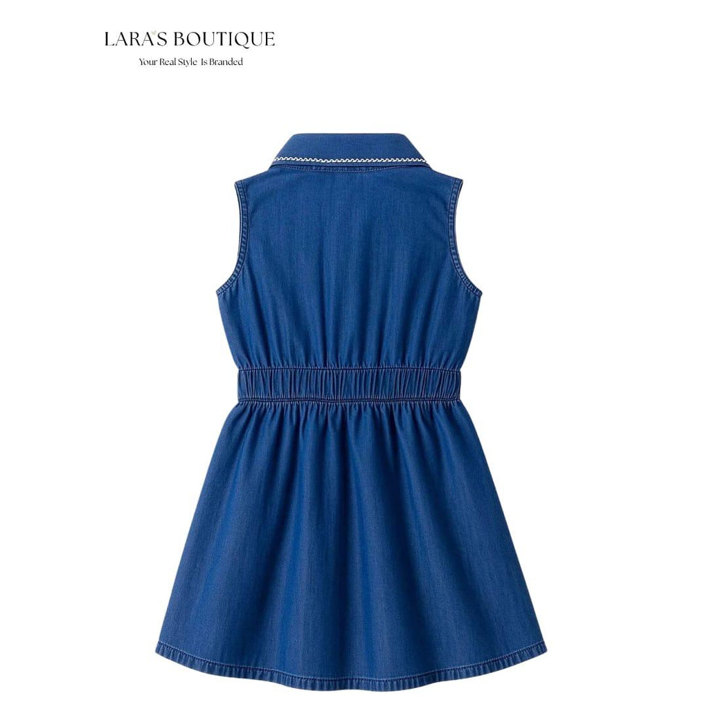 Girls Sleeveless Denim Dress