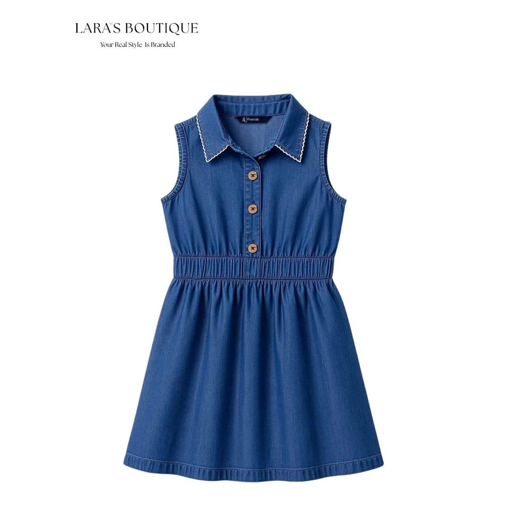 Girls Sleeveless Denim Dress