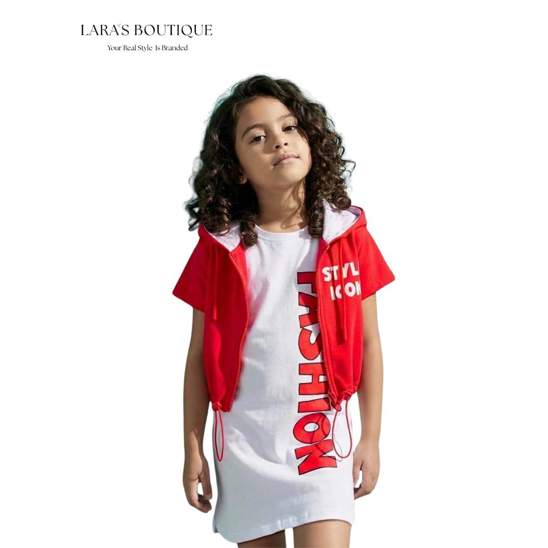 Girls Style Icon Hooded Dress Set