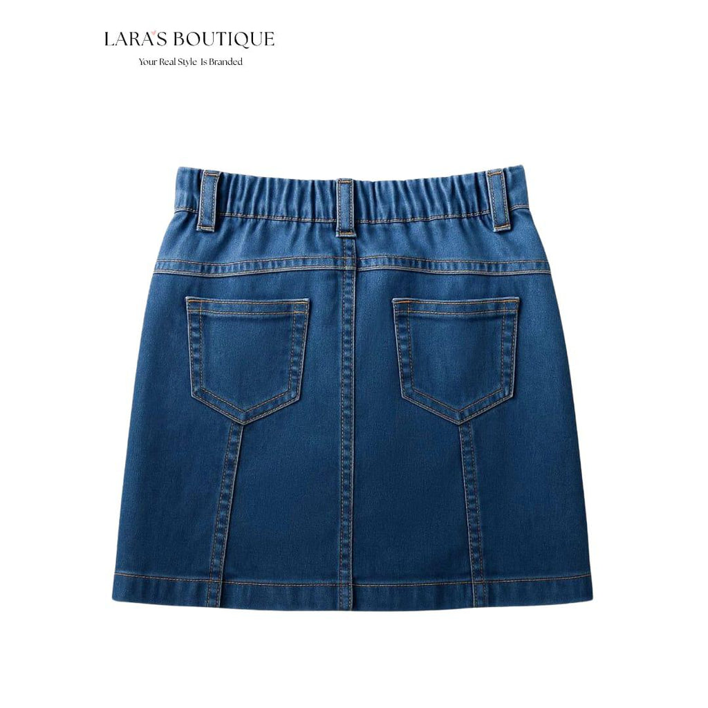 Girls Classic Denim A-Line Skirt