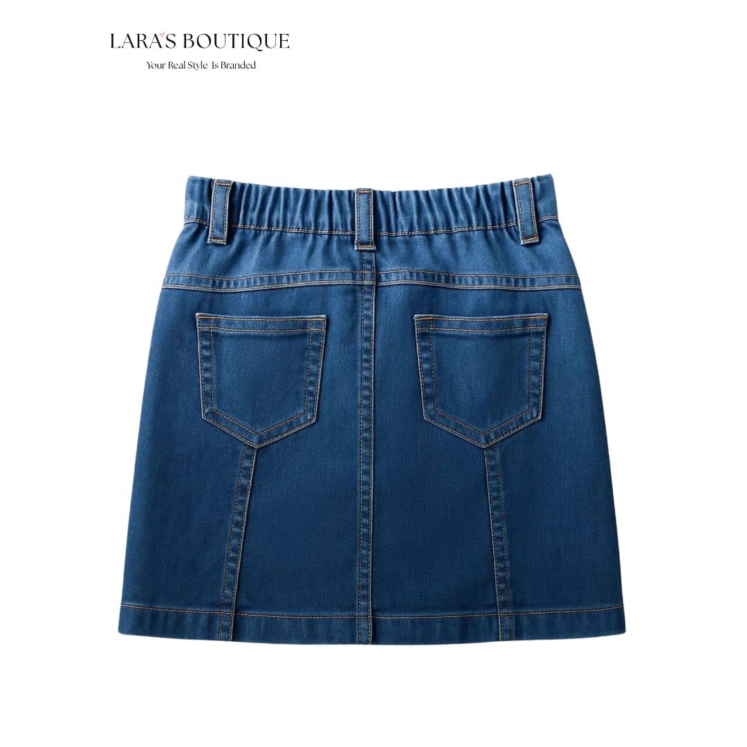 Girls Classic Denim A-Line Skirt