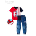 Boys Soccer Cargo Denim Set