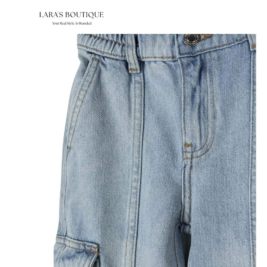 Girls Light Cargo Jeans