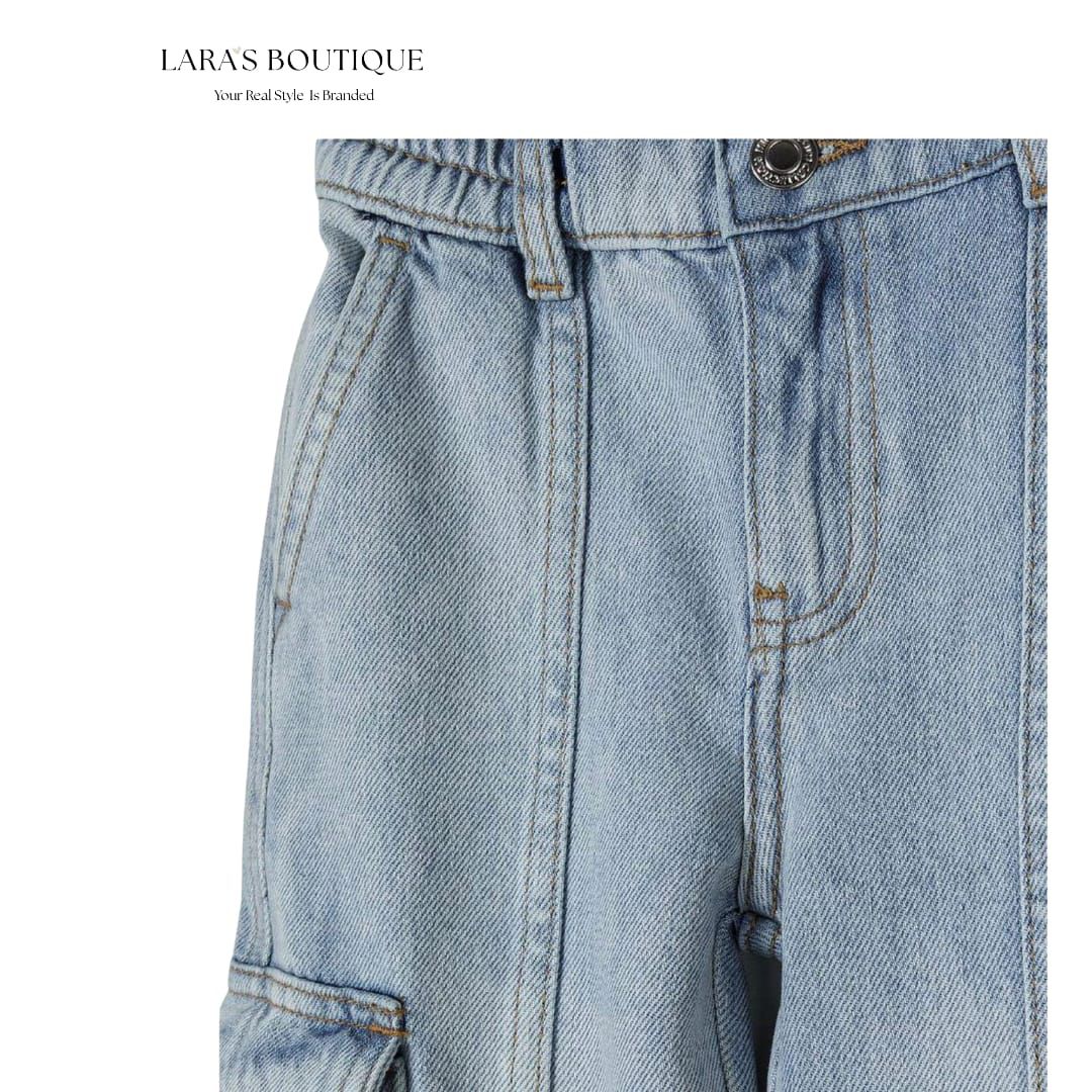 Girls Light Cargo Jeans