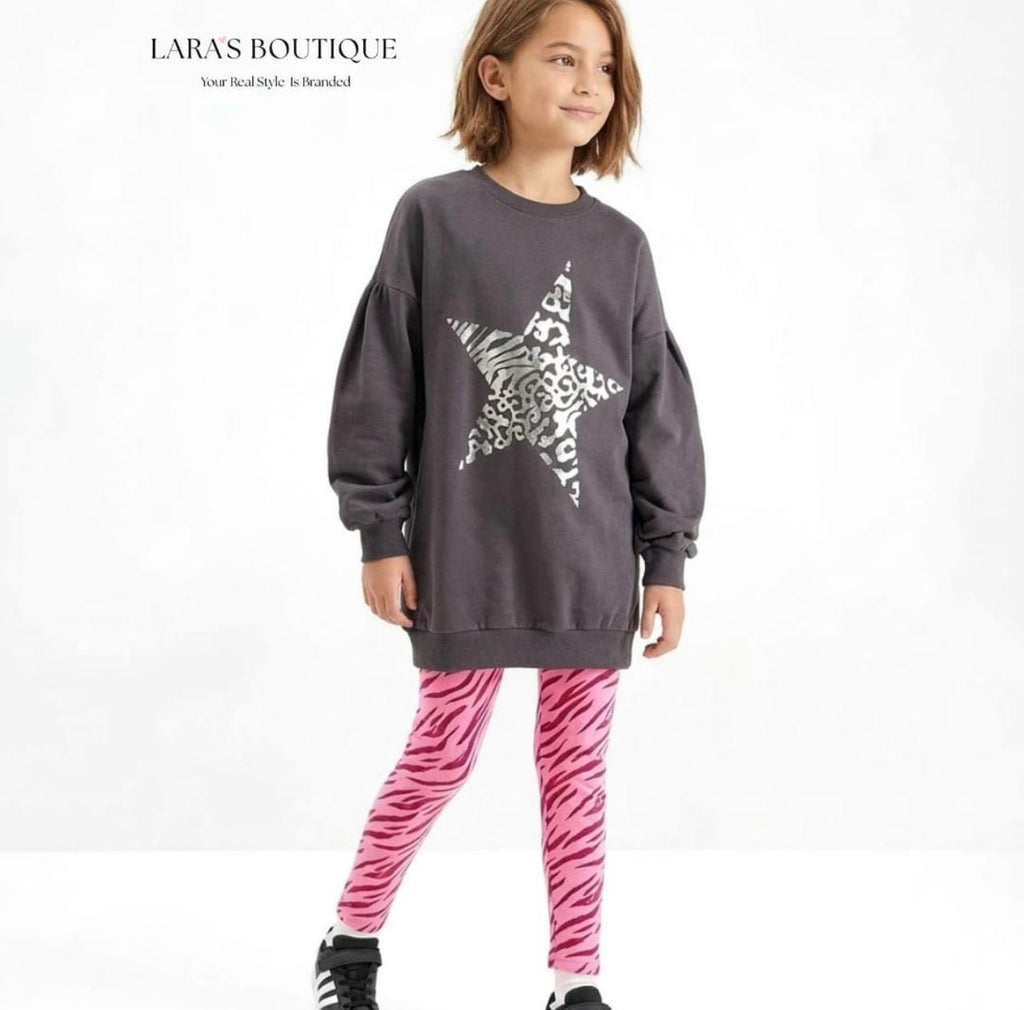 Girls’ Oversized Star Sweatshirt